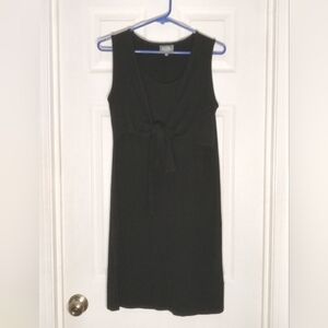 milk nursingwear black knit sleeveless dress